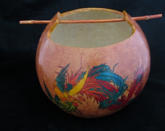 Phoenix Gourd Art Bowl