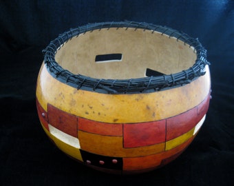 Tiles Gourd Art Bowl