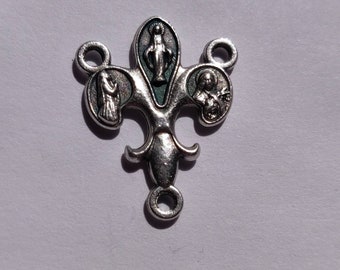 solid bronze large fleur de lis connector fleur de lis connector
