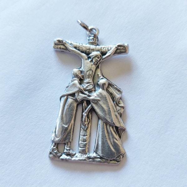 Stations of The Cross Pieta Crucifix , Rosary Crucifix, Rosary Cross, Rosary Parts, Catholic Parts, Crucifix Pendant, Pieta Pendant