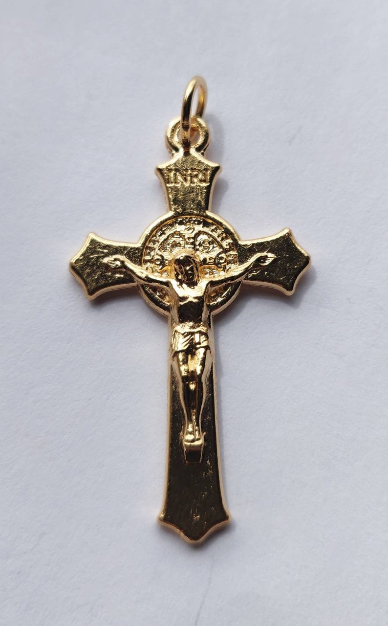 15-teiliges Set: Benedikt-Kreuz Aus Metall – Silberfarben, Für Rosenkranz & Gebet