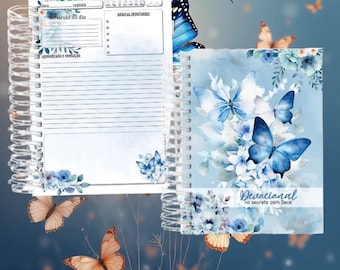2026 Christian Planner with Floral and Butterfly Cover – Personalized Faith Agenda – A5 Daily Journal with Devotional Pages