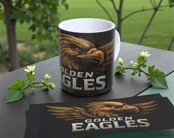 Golden Eagles – Caneca Águia Dourada, Inspiradora e Motivacional, Liberdade e Força 325ml/450ml