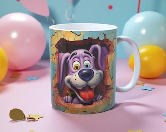Cute Dog Mug Design | Puppy Sublimation PNG for 11oz Mug | Digital Download