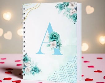 Caderno Personalizado com Inicial – Planner com Nome – Presente Cristão Elegante