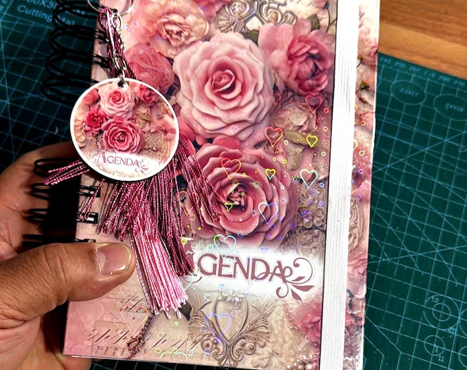 Featured listing image: Vintage Floral A5 Planner – Romantic Feminine Cover – Wire-O Bound – Elegant and Creative Gift Idea