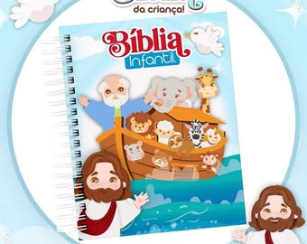 Bíblia da Criança Evangélica Personalizada – Capa Cristã Fofa