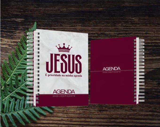Featured listing image: Christian Agenda 2026 – Jesus is a Priority in My Agenda | Personalized Hardcover, Devotional, Gospel Planner A5