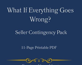 What If Everything Goes Wrong? Home Seller Contingency Pack | Backup Plans, Relocation & Rent Transition Worksheets | Printable PDF