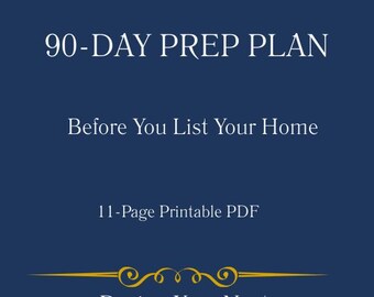 90 Day Pre Listing Planner | Home Selling Prep Checklist | Renovation Budget Worksheet | Seller Timeline Organizer PDF