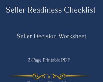 Seller Readiness Checklist | Are You Ready to List Your Home PDF | Seller Decision Worksheet