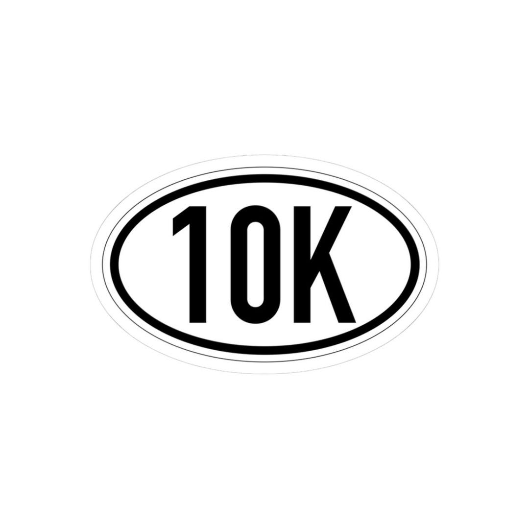 10K Vinyl Sticker, 4 Sizes, Oval Running Decal for Runners & Race ...