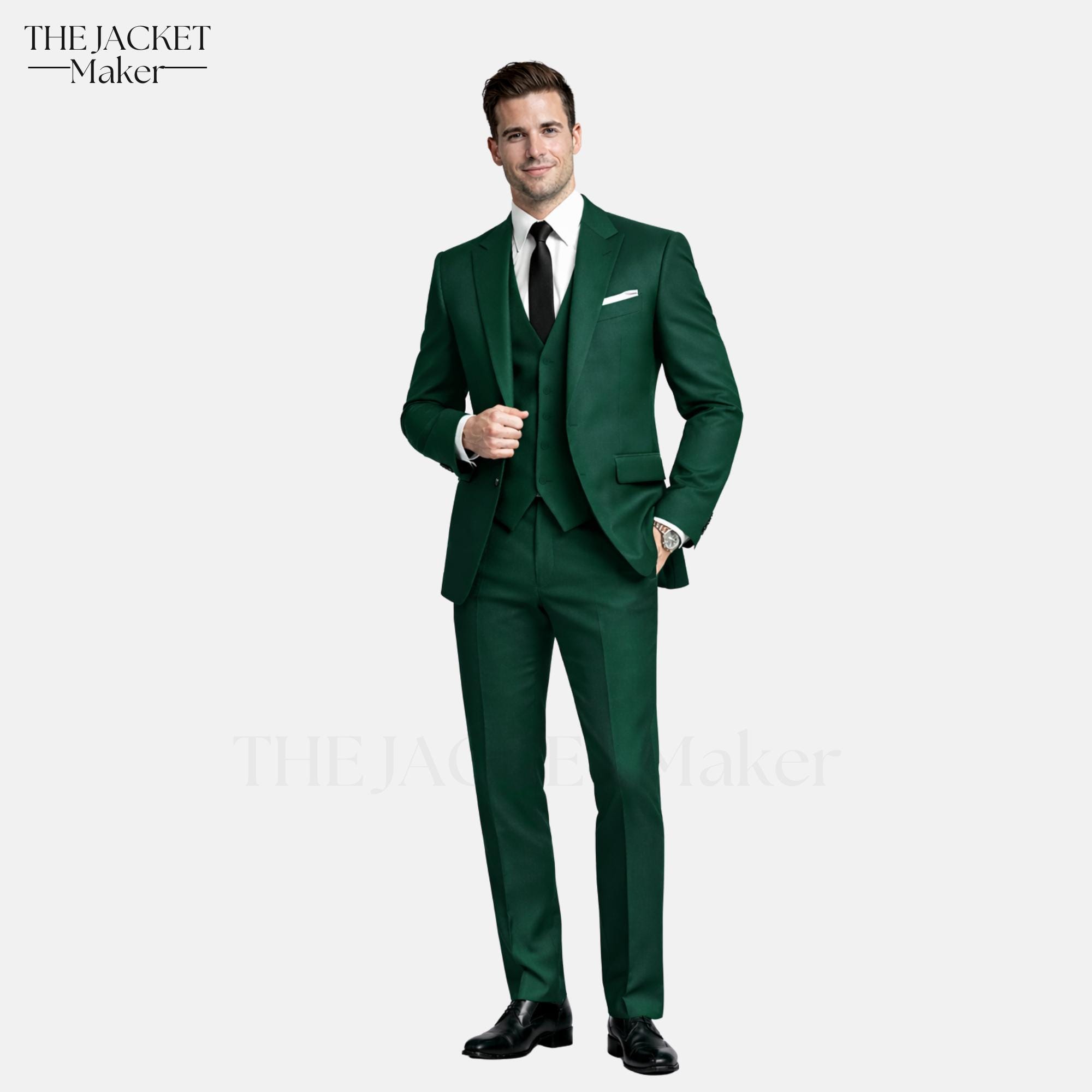 Emerald Green and Black Suit - Etsy
