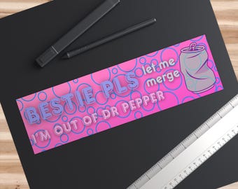 Dr Pepper Lover Bumper Sticker - Soda Fan Car or Laptop Decal