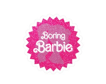 Boring Barbie Vinyl Sticker, Actually Romantic Lyrics Inspired