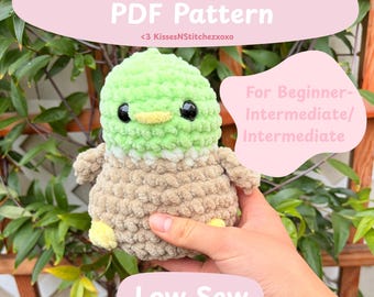 Crochet Mallard Duck Amigurumi Pattern PDF Low Sew- NOT a Physical Item