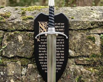 Espada hecha a mano inspirada en Garra Larga de Jon Snow – Réplica de cosplay con aspecto valyrio al estilo de Tronos de Hierro / Regalo para él