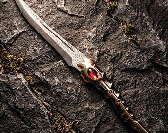 Hoja de acero valyrio de Arya Stark / Réplica del cuchillo Catspaw / Artículo de colección de Iron Thrones / Regalo para él