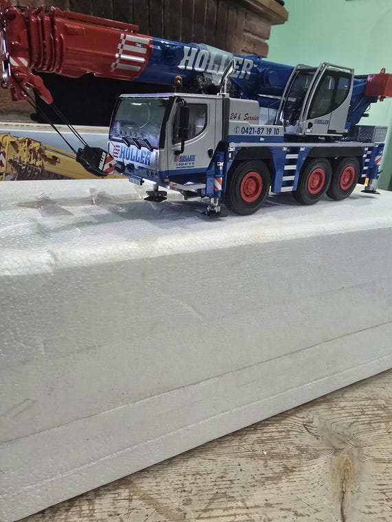 WSI 1/50 Liebherr LTM 1050-3.1 – Grue Jaune – Miniature De Chantier – Zamac – Boîte Fermée