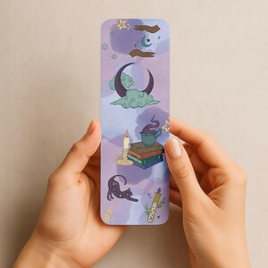 Marcapáginas de bruja celestial / Accesorios de lectura de bruja mística / Regalos para amantes de los libros