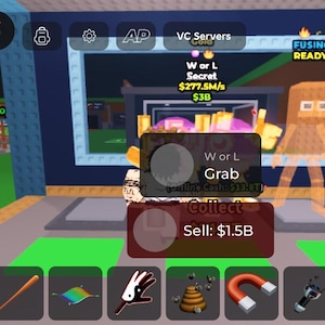 Roblox Roba un Cerebro - W o L / Secreto / 277,5 M/s / (1 PIEZA) /