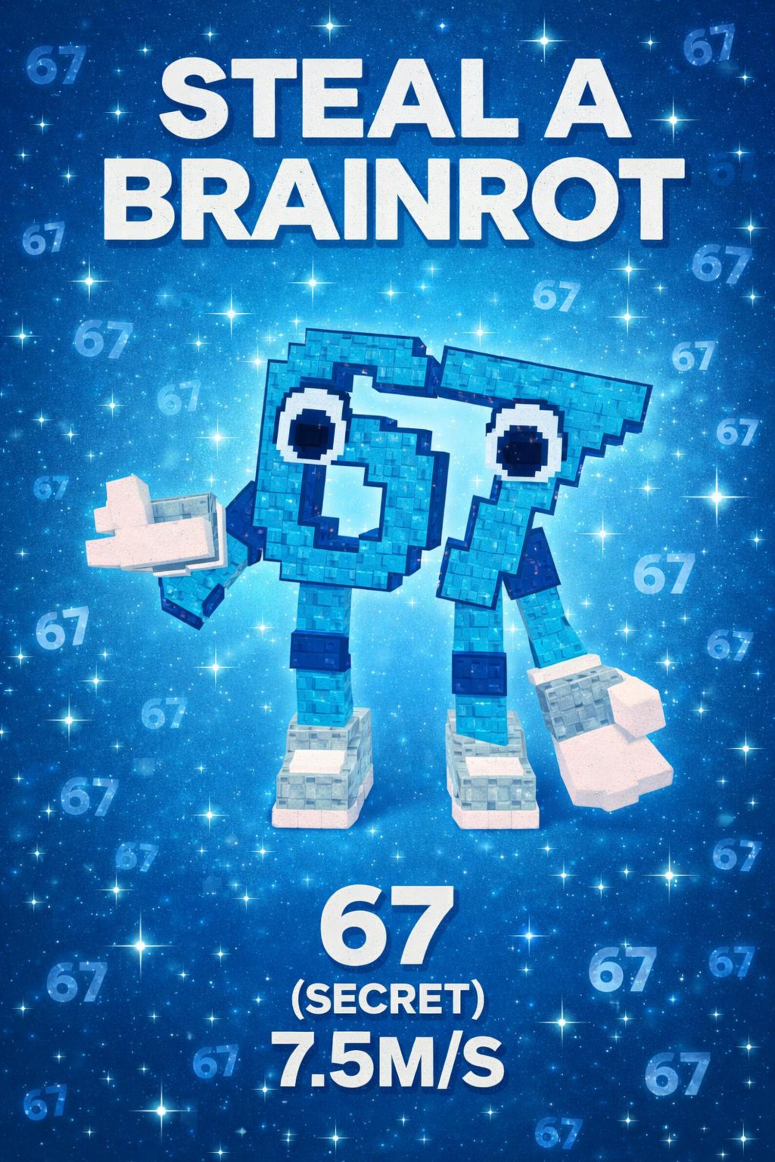 67 Robox Roblox Steal A Brainrot - 67 | Secret | 7.5m/s | (1 PIECE) | - Etsy