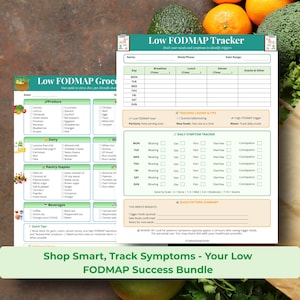 Low FODMAP Grocery List and Symptom Tracker: Printable Download, IBS Friendly Food & Shopping List