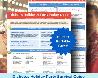 Diabetes Holiday Party Survival Guide, Eating Out Tips, Emergency Cards (PDF Download)