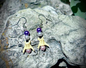 Real Vertebrae Bone Earrings | Curiosities | Oddities | Taxidermy | Unique Jewelry |