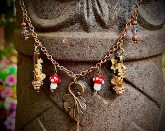 Real Preserved Mushrooms Necklace | Curiosities | Oddities | Goblincore | Unique Jewelry |