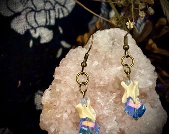 Squirrel Vertebrae Earrings | Curiosities | Oddities | Taxidermy | Unique Jewelry |
