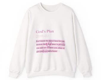 Pink Christian Girl CrewNeck Bible Verse