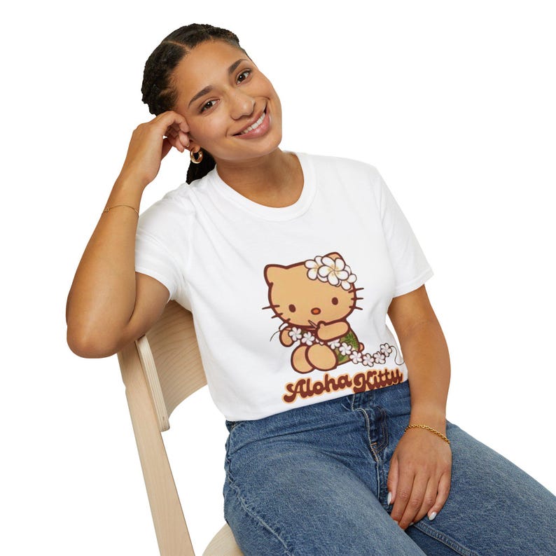 Aloha Hello Kitty T-Shirt | Hawaiian Lei Sanrio image 2