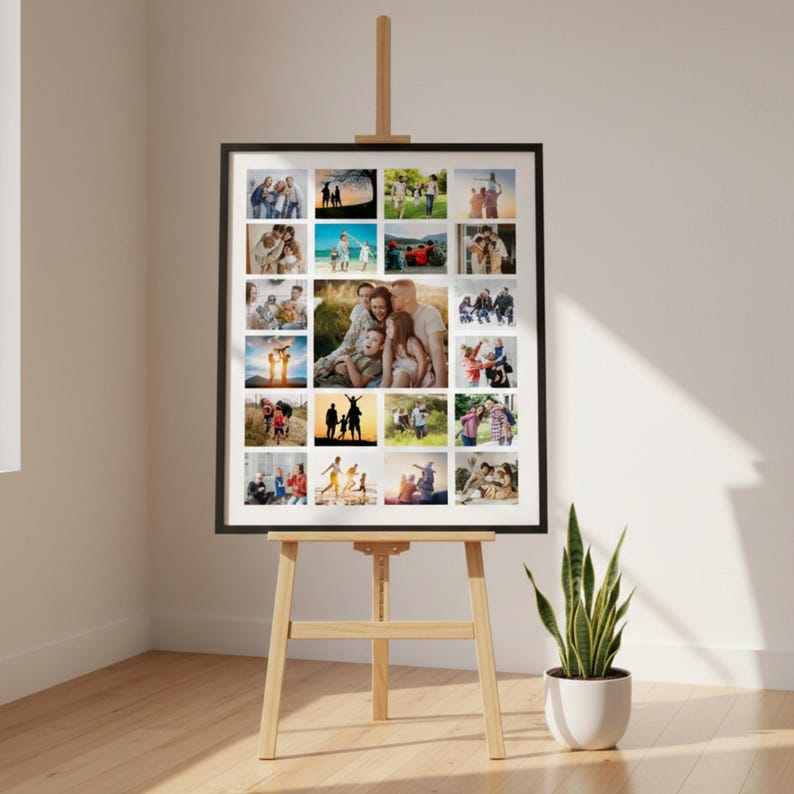 Clamaro 'COLLAGE' Picture Frame 24x33 Handmade | White Matt