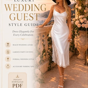 Luxury Wedding Guest Style Guide PDF Wedding Outfit Ideas Dress Code Guide Formal Event Fashion Planner Instant Download