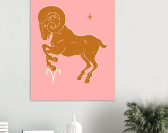 Aries Zodiac Art Print Poster (75x100 cm)