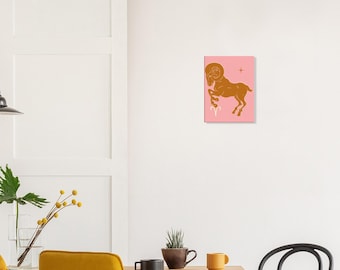 Aries Zodiac Canvas Wall Art (30x40 cm / 12x16″)