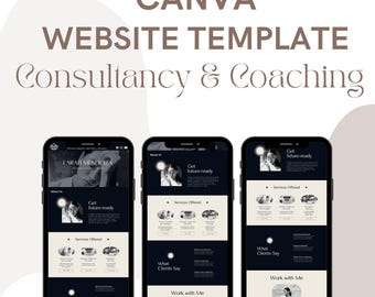 Canva Website Template for Coaches & Consultants | Editable Landing Page Design