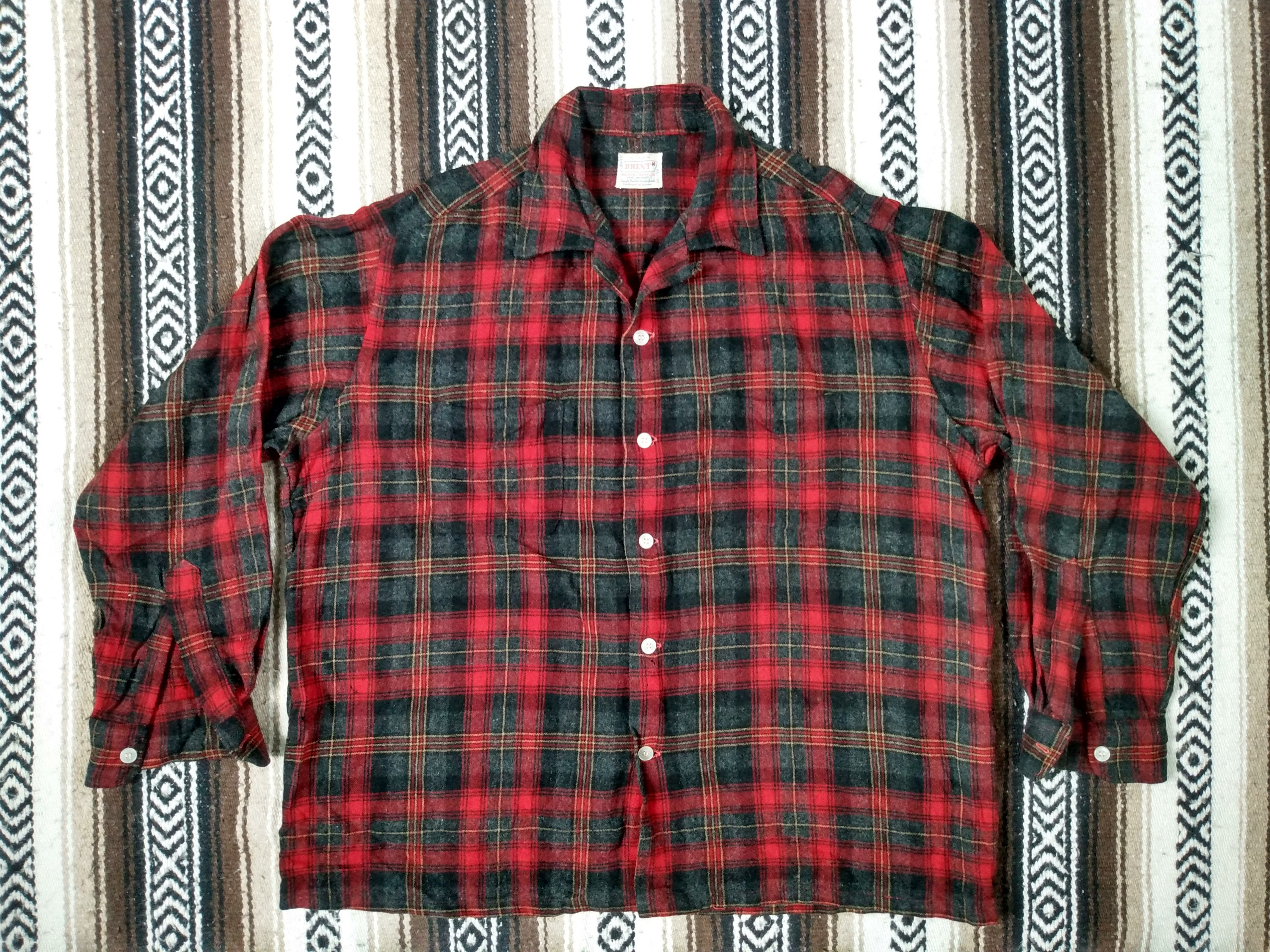 50s Plaid Shirt - Etsy