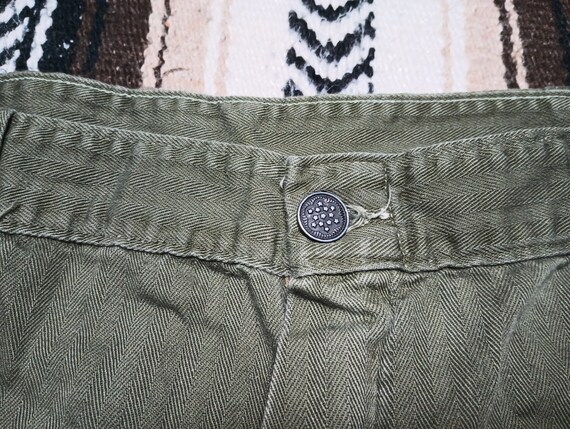 Herringbone Twill Military Trousers vintage 13 st… - image 6
