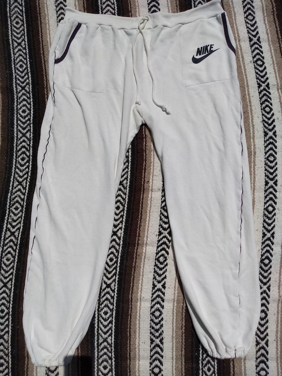 Nike Sportswear Vintage Sweatpants 70s 80s Orange Swoosh Tag RARE Joggers Sweats  Pants White W/ Navy Blue Piping Trim Sz L/XL USA Made Clean -  Canada