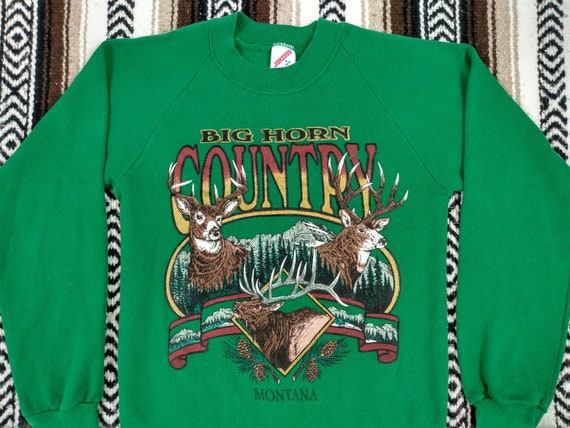 80s 90s Montana Sweatshirt vintage Big Horn Count… - image 1