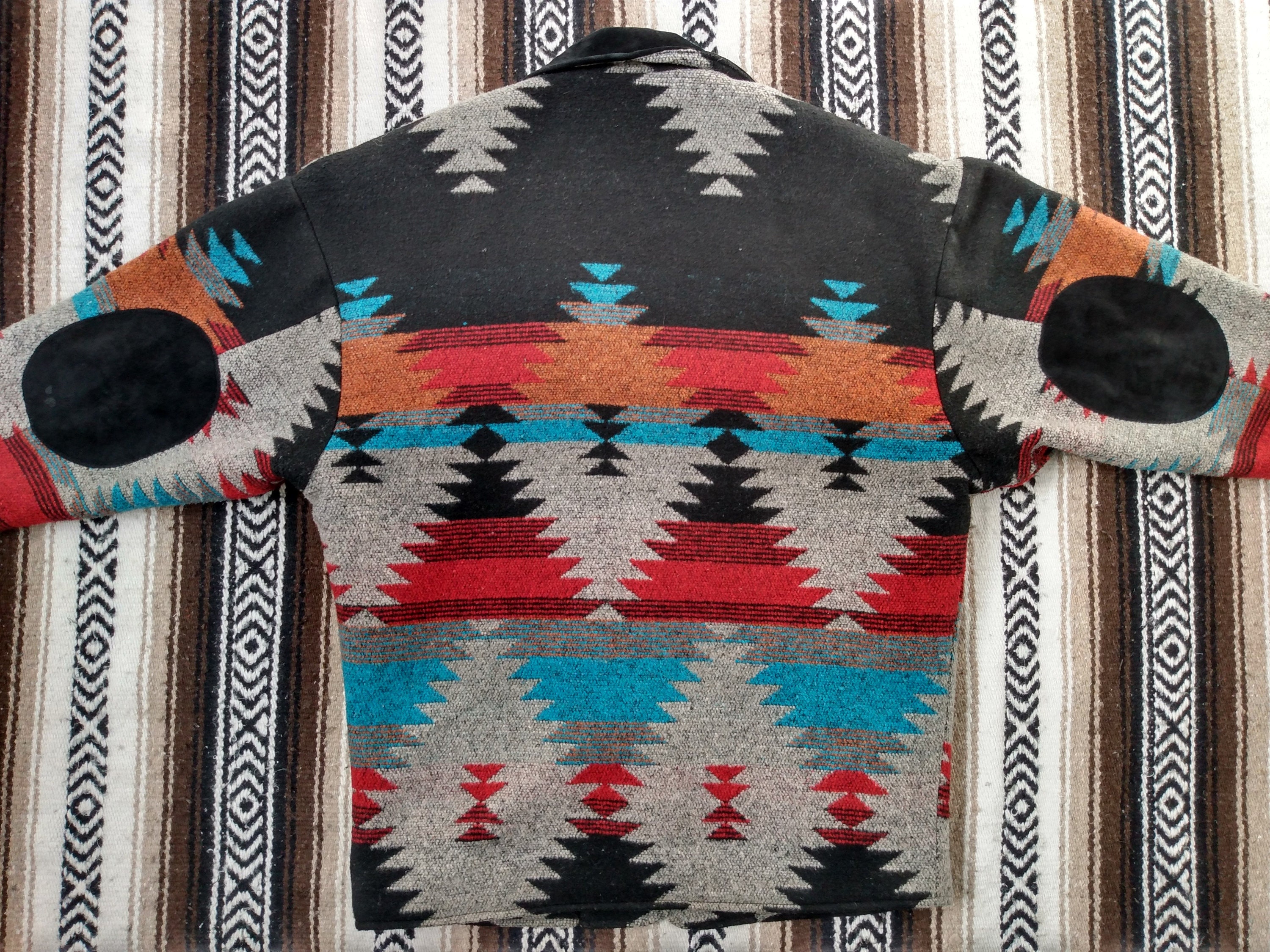 80s Aztec Pioneer Wear Jacket Womens size 8 Wool Blend Sport | Etsy