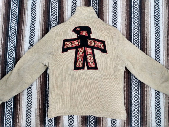 70s Native American Wool Sweater Jacket vintage f… - image 1