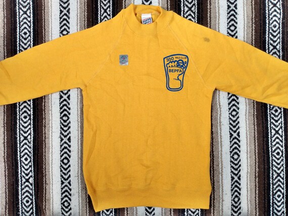 70s 80s Boeing Sweatshirt vintage Golden Yellow R… - image 5