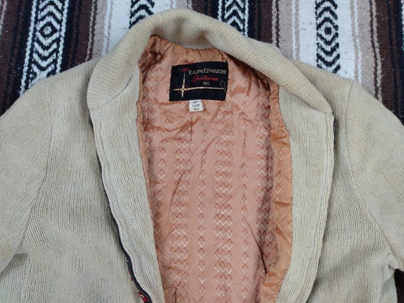 70s Native American Wool Sweater Jacket vintage f… - image 6