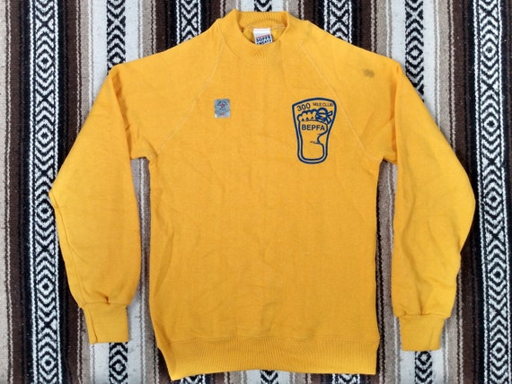 70s 80s Boeing Sweatshirt Vintage Golden Yellow Raglan - Etsy