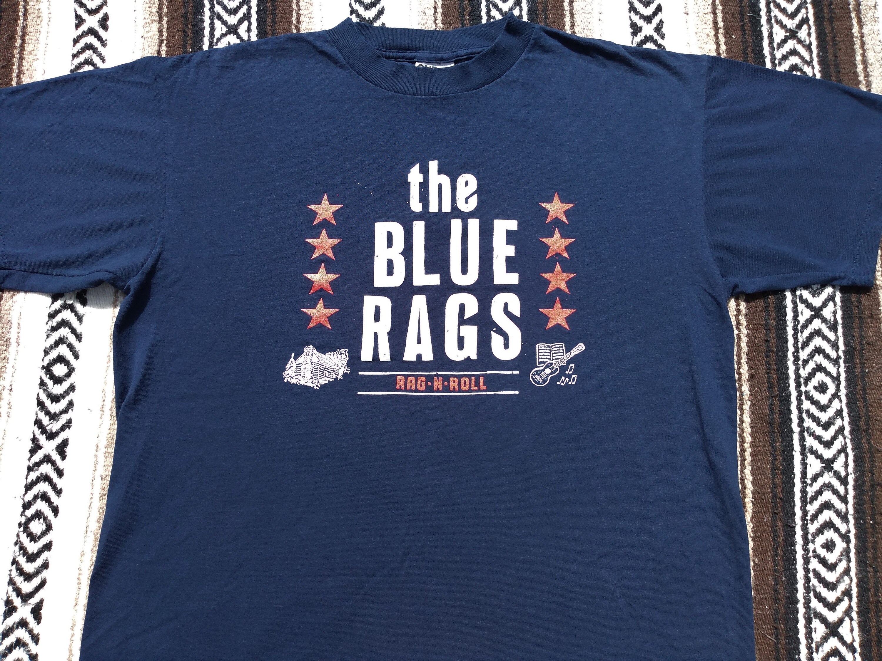 The Blue Rags vintage T Shirt Rag N Roll 90s Sub Pop Records Rock Band tee single stitch 1997 boogie woogie Ragtime L XL original RARE 1990s