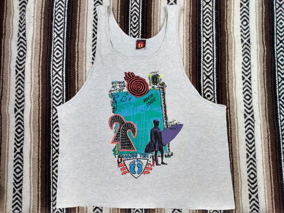80s 90s Hang Ten Tank Top vintage Surf T Shirt Mo… - image 2