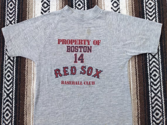 vintagecomeups 80s Boston Red Sox Vintage T Shirt Jim Rice Kids Tee Single Stitch Heather Gray Property of Youth M/L MLB Jersey Baseball Club Thin Rare #14